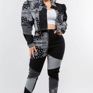 Paisley print Pants set